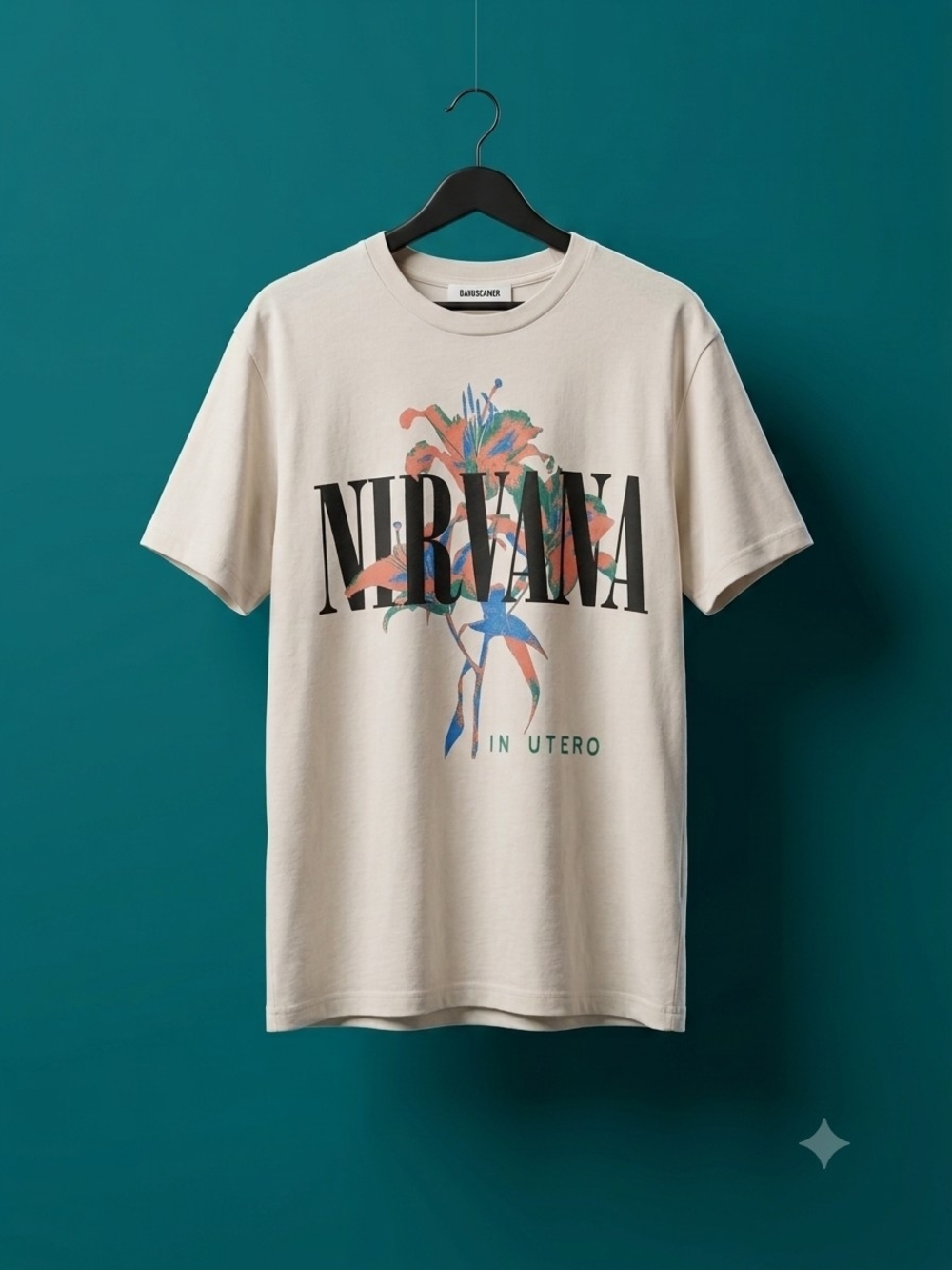 DAYDREAMER Nirvana In Utero Graphic Tee Cream Off-White Size Small